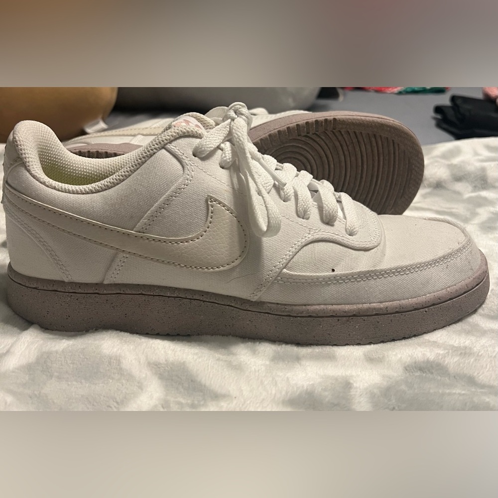 Nike Court Vision Low Next Nature Women's Shoes. Size 9.5, color, white.